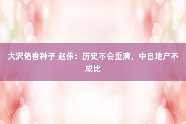 大沢佑香种子 赵伟：历史不会重演，中日地产不成比