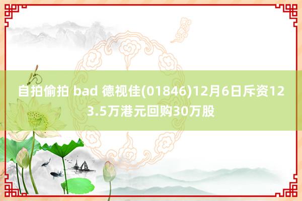 自拍偷拍 bad 德视佳(01846)12月6日斥资123.5万港元回购30万股