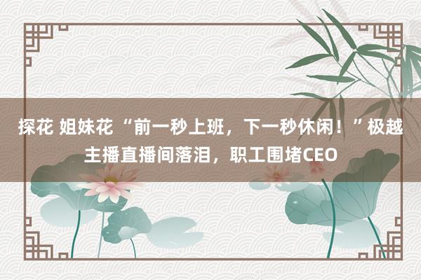 探花 姐妹花 “前一秒上班，下一秒休闲！”极越主播直播间落泪，职工围堵CEO