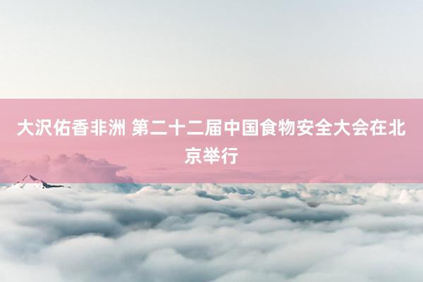 大沢佑香非洲 第二十二届中国食物安全大会在北京举行