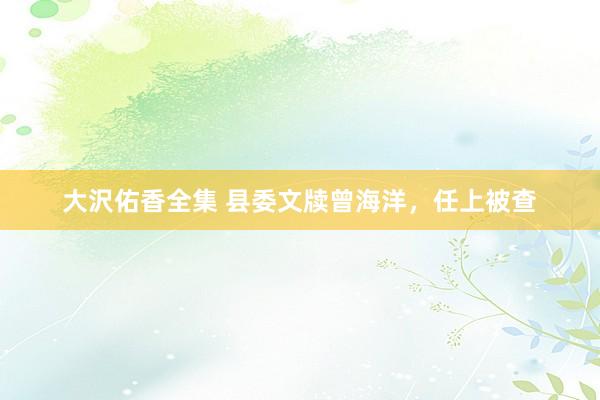 大沢佑香全集 县委文牍曾海洋，任上被查