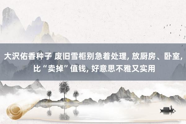 大沢佑香种子 废旧雪柜别急着处理， 放厨房、卧室， 比“卖掉”值钱， 好意思不雅又实用