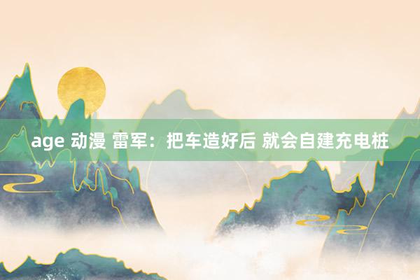 age 动漫 雷军：把车造好后 就会自建充电桩