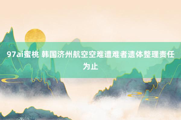 97ai蜜桃 韩国济州航空空难遭难者遗体整理责任为止