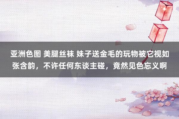 亚洲色图 美腿丝袜 妹子送金毛的玩物被它视如张含韵，不许任何东谈主碰，竟然见色忘义啊
