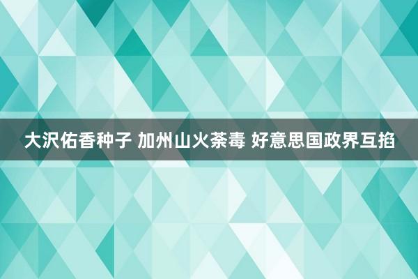 大沢佑香种子 加州山火荼毒 好意思国政界互掐