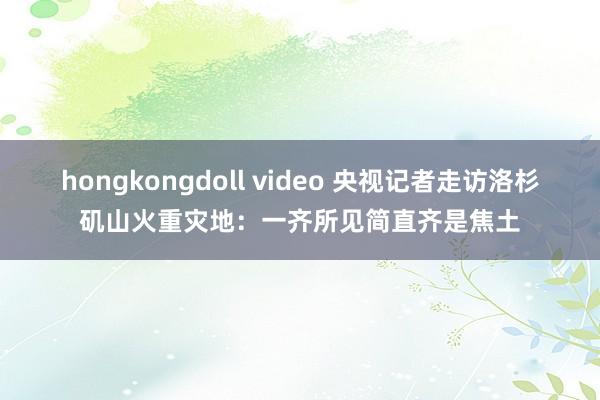 hongkongdoll video 央视记者走访洛杉矶山火重灾地：一齐所见简直齐是焦土