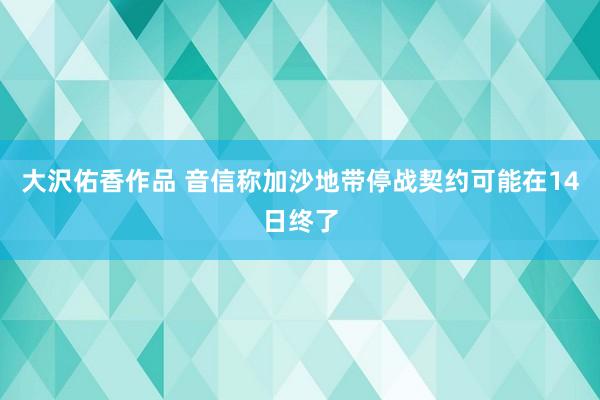 大沢佑香作品 音信称加沙地带停战契约可能在14日终了