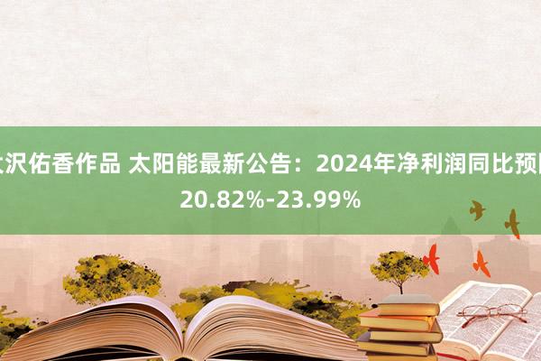 大沢佑香作品 太阳能最新公告：2024年净利润同比预降20.82%-23.99%
