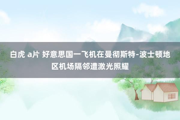 白虎 a片 好意思国一飞机在曼彻斯特-波士顿地区机场隔邻遭激光照耀