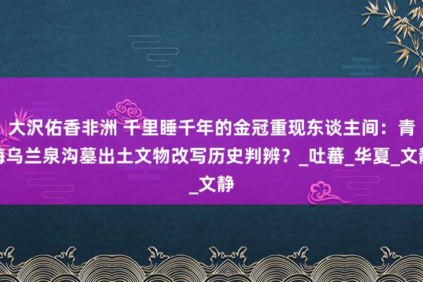 大沢佑香非洲 千里睡千年的金冠重现东谈主间：青海乌兰泉沟墓出土文物改写历史判辨？_吐蕃_华夏_文静