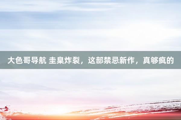 大色哥导航 圭臬炸裂，这部禁忌新作，真够疯的